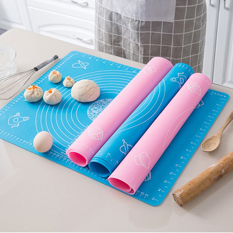 50x40 cm Silicone Kitchen Kneading Dough Mat Cookie Cake Baking Mat Tools Thick Non-stick Rolling Mats Pastry Accessories Sheet