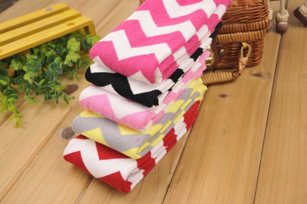 1 Pair Christmas Chevron Zig Zag Cotton Baby Leg Warmers For Girls 11Colors