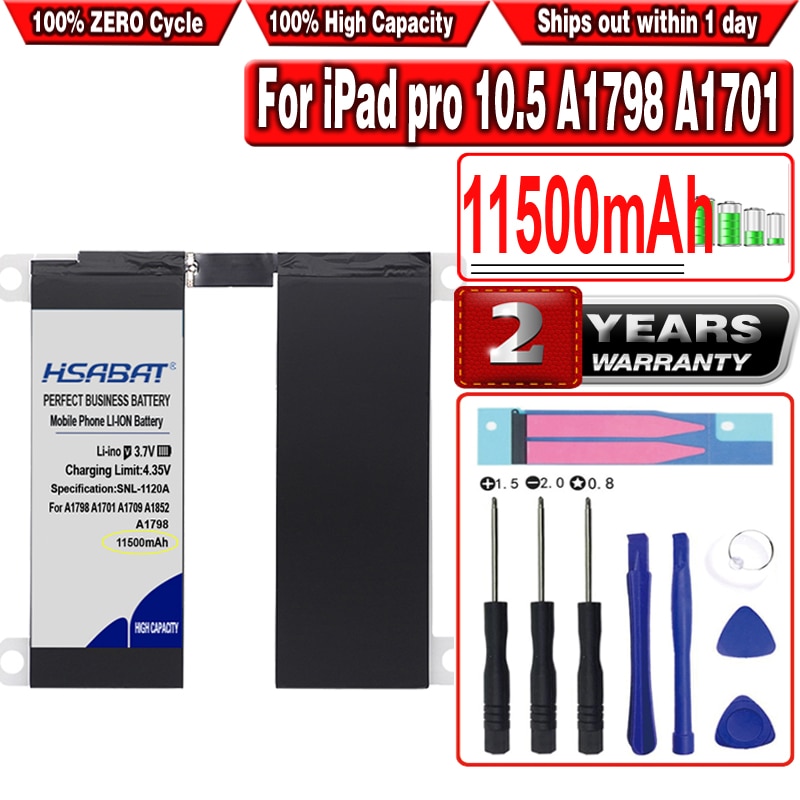 HSABAT 11500mAh tavoletta PC Batteria per iPad pro 10.5 A1798 A1701 A1709 A1852 A1793