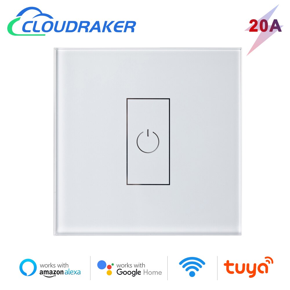 WiFi Smart High Power Switch 20A Circuit Breaker for Electric Water Heater Boiler Air Conditioner, Works with Alexa Google Home