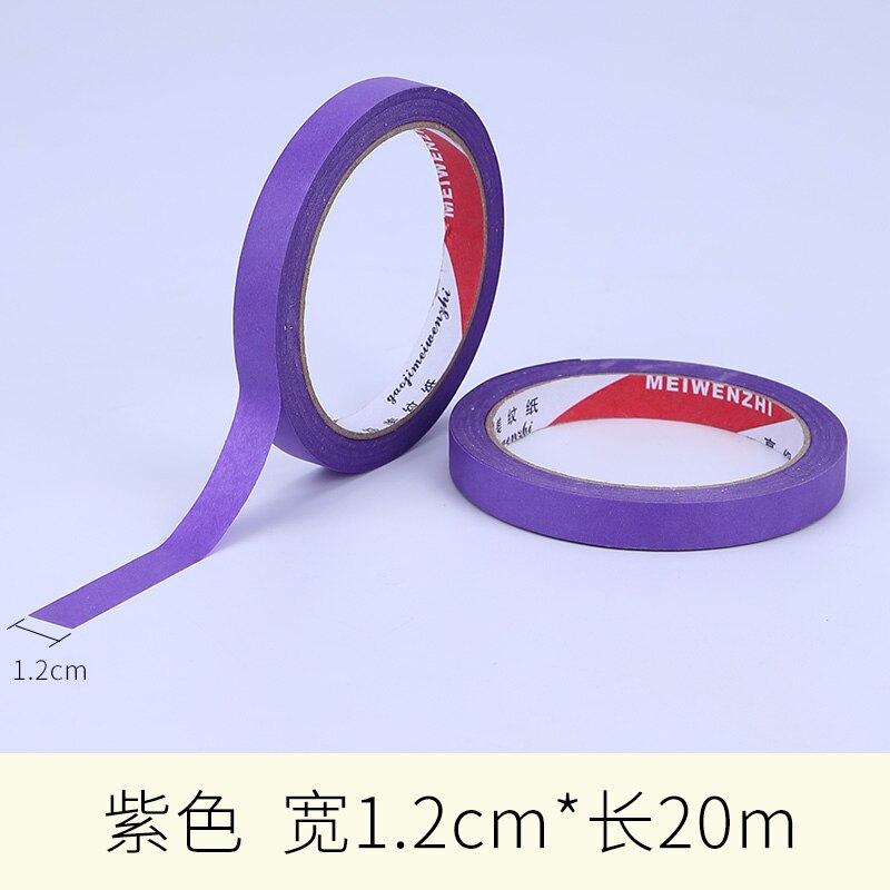 Pure Color Masking Washi Tape Adhesive Tape Stickers DIY Paper Stationery Tapes Art Materials Fasteners Office School Supplies: F