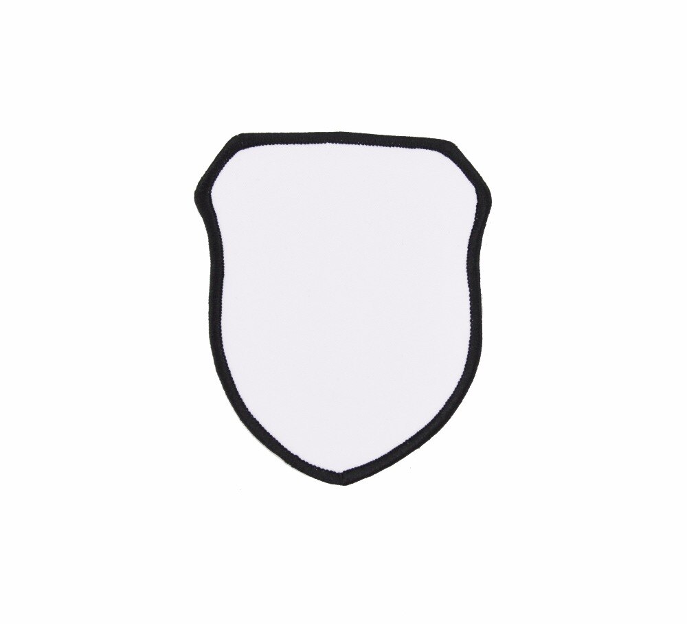 50 stk sublimering til varmepressemaskine overførsel diy blank badge broderet smelteklæber 3d badges armbånd stof badges: Skjold