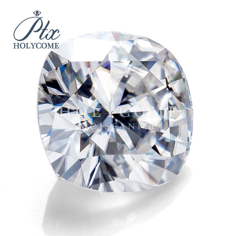 Wuzhou holycome venda quente brilhante corte 0.5 quilates def forma almofada moissanite