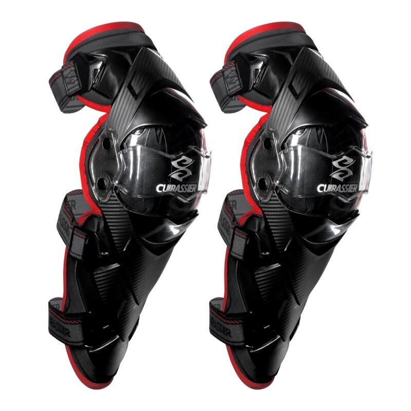 Cuirassier armbågsskydd motorcykel utrustning knä armbågsskydd motocross downhill dirt bike mtb skydd terrängracing mx knäskydd: K09- röda