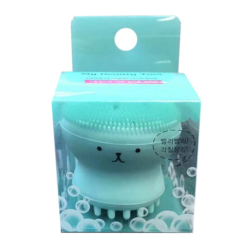 Cepillo de limpieza Facial con forma de pulpo, Material de silicona que Reduce la piel muerta, fácil de sujetar, masajea el acné, suave, Unisex,: 05