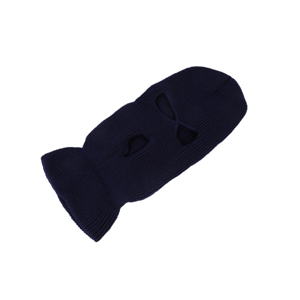 Ski Mask Knitted Face Cover Winter Balaclava Full Face Mask for Winter Outdoor Sports CS Winter Three 3 Hole Balaclava Knit Hat: 2