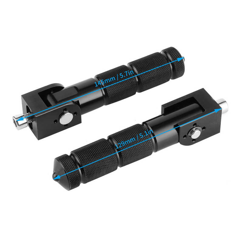 2Pcs Aluminum Pedals for Motorcycle Electric Car 8MM Universal 90 Degree Folding Support Rod Motorcycle Foot Peg Footrest