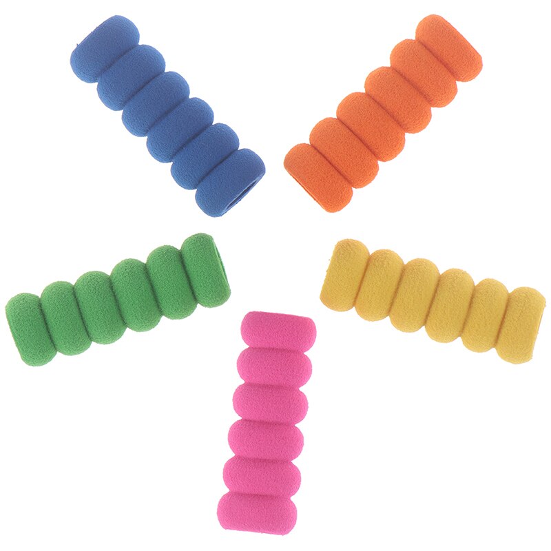 10pcs Pen Cap Pencil Hand Protection Ridged Cap Handwriting Soft Foam Pen Children School Stationery