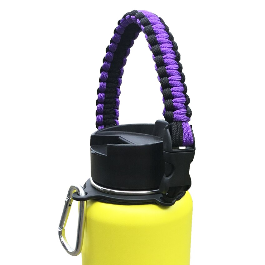 Paracord Handle Strap Cord with Safety Ring and Carabiner for Hydro Flask Wide Mouth Water Bottle for Hiking Camping Walking: 10