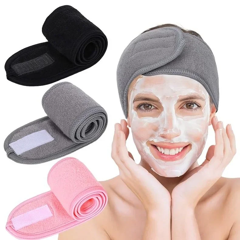 9 colores correas de pelo de Velcro de para mujeres deportes absorbente de sudor transpirable lavado de cara diademas accesorios para el cabello convenientes