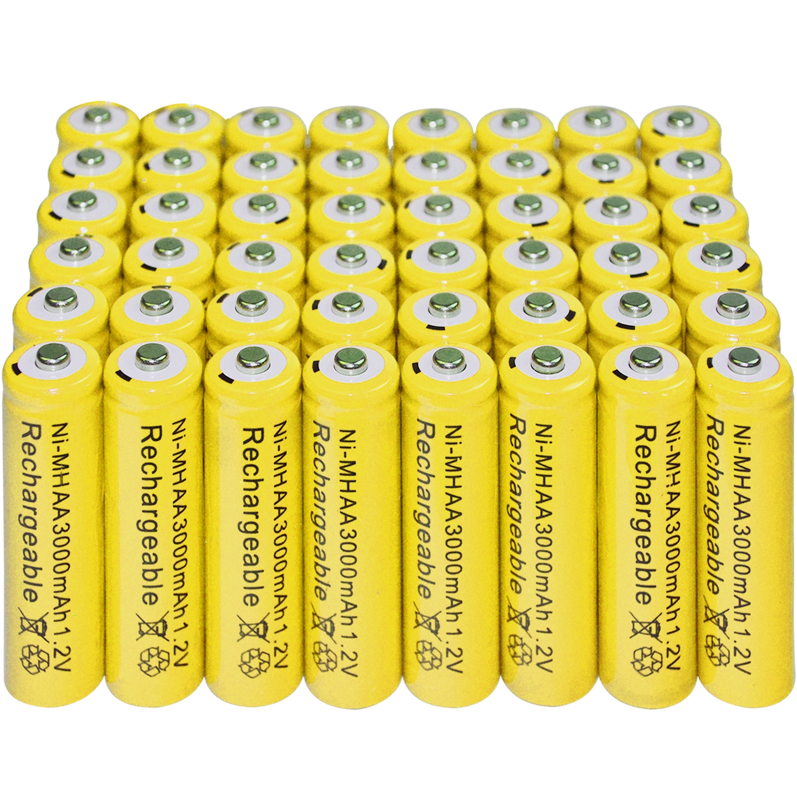 4/8/16/24/30/50/100 pièces AA NI-MH 3000 mAh 1.2 V batteries Rechargeables En Vrac Au Nickel-Hydrure cellules Jaunes pour jouets
