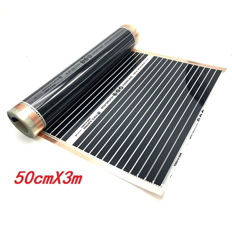 Material PTC infrarrojo, alfombra de suelo con ahorro de energía AC220V 220 w/m2, película de calentamiento bajo el suelo: 50cmX3m