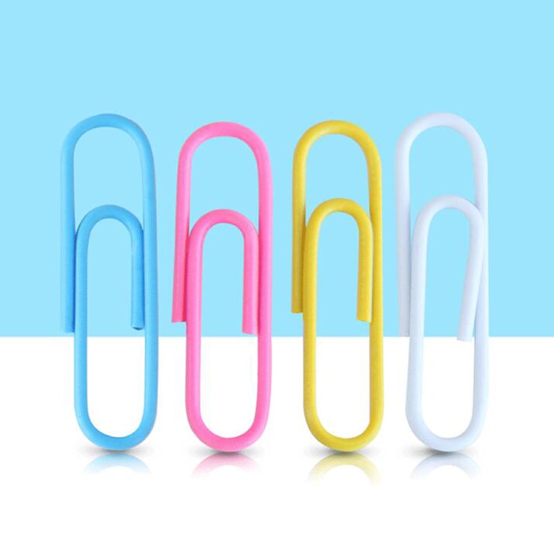 160 Pieces / Box Paper Clip Plastic Color Paper Clip 29mm File information Finishing Office Supplies Office Supplies