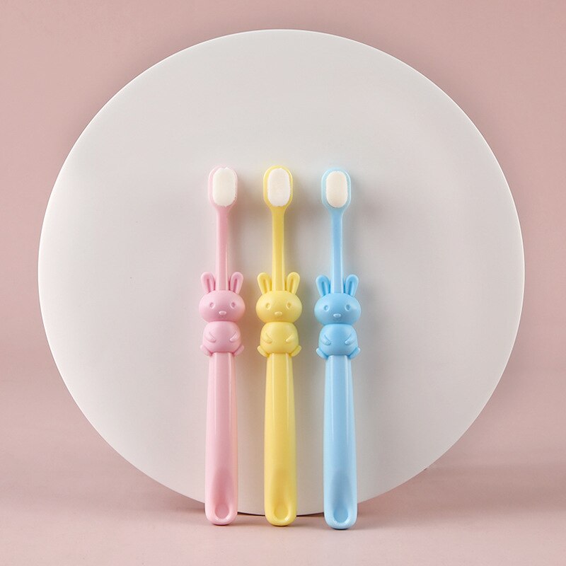 Cartoon Soft Bristled Baby Toothbrush Children Bamboo Charcoal Soft Hair Silicone Cute Clean Teeth Brushing Oral Care Toothbrush