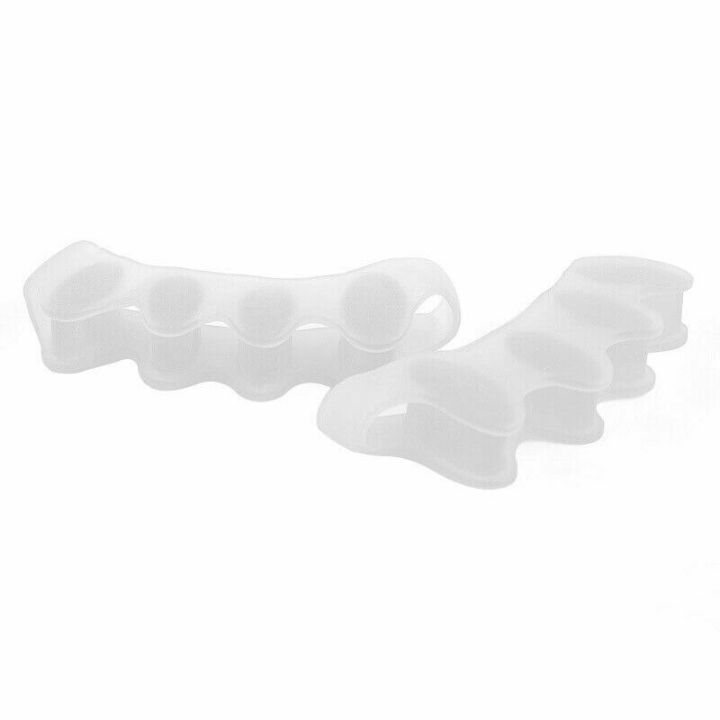 2 pièces Orteils Séparateurs D'orteil de Gel de Silicone Correcteur Orthèses Civières Aligner Correcte Les Orteils Qui Se Chevauchent directe: WHITE