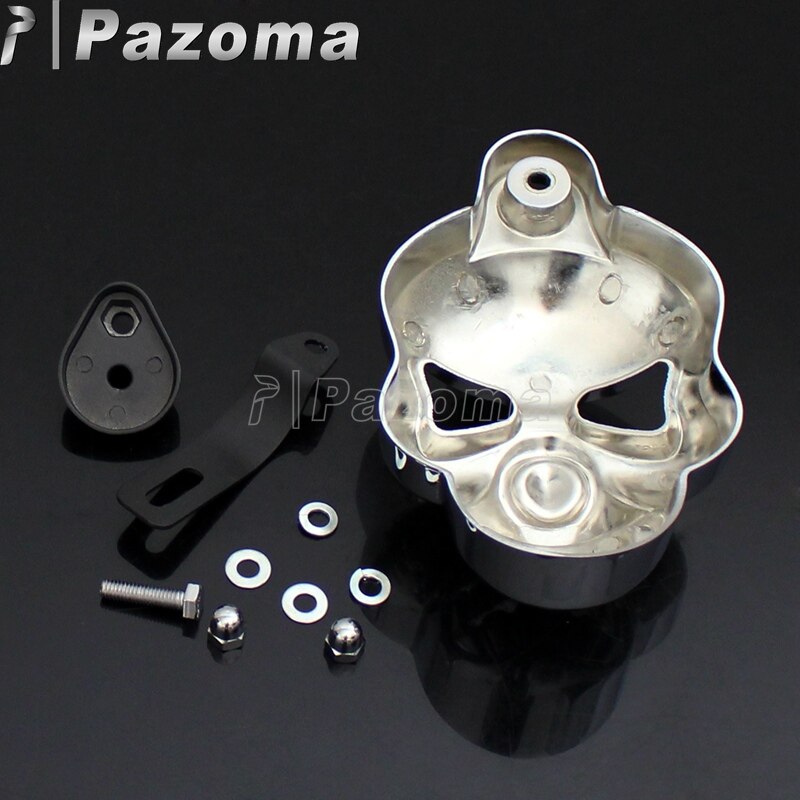 chrom motocykl czaszka róg pokrywa Cowbell dla Harley v-pręt wszystkie modele i Zbiory Cowbell klakson pokrywa 1992-2014