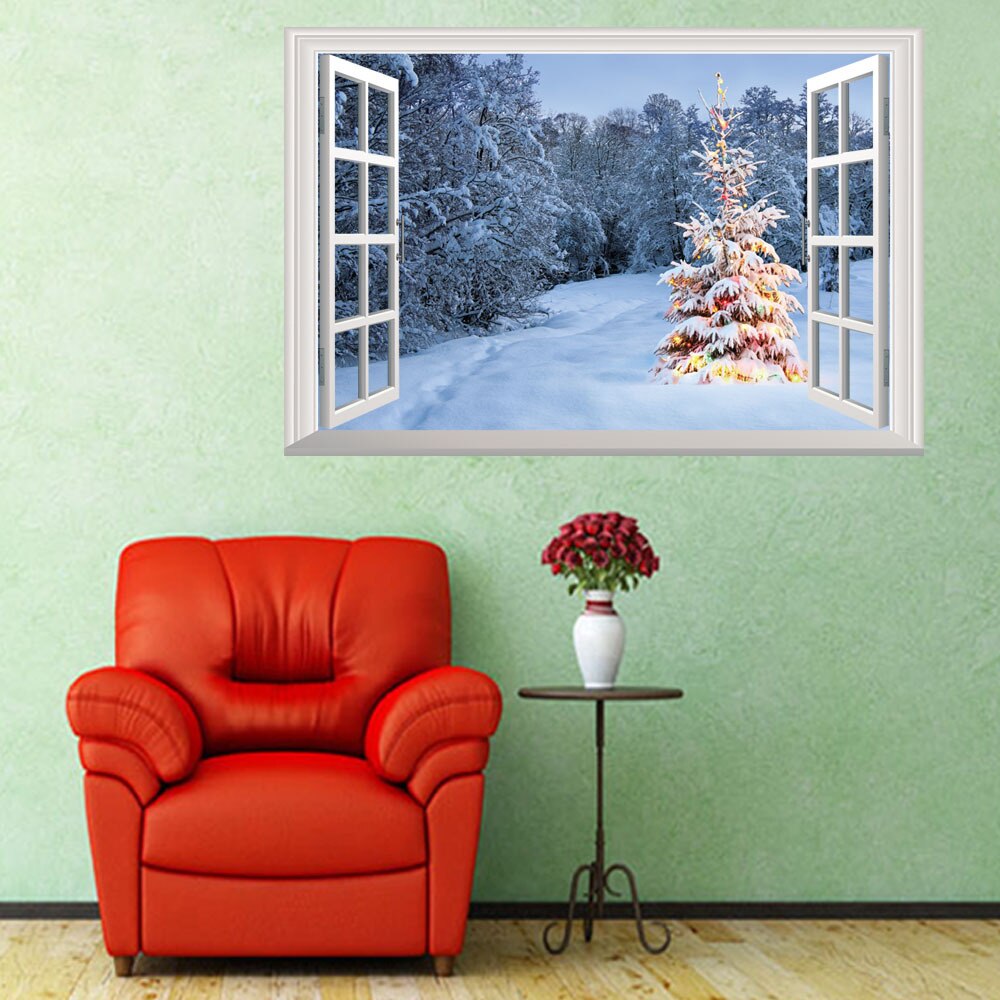 3D Weihnachten Fenster Zauberstab Aufkleber Große Weihnachten Schneemann Fenster Gel Gelee Aufkleber Weihnachten Party Hause Glas Dekor Zauberstab dekor 2Stck: 9