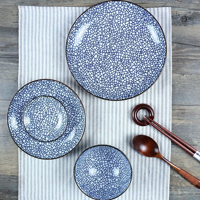 Ideas Ceramic Tableware Dinner Plates with Western Food Steak Dinner Plates 8 Inch Dishes and Plates Sets: Green