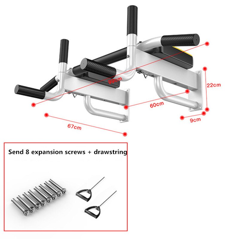 Indoor Horizontal Bar Pull-Ups Exercise Body Home Wall Parallel Bars Adult Indoor Wall Horizontal Bar Fitness Equipment: white 3