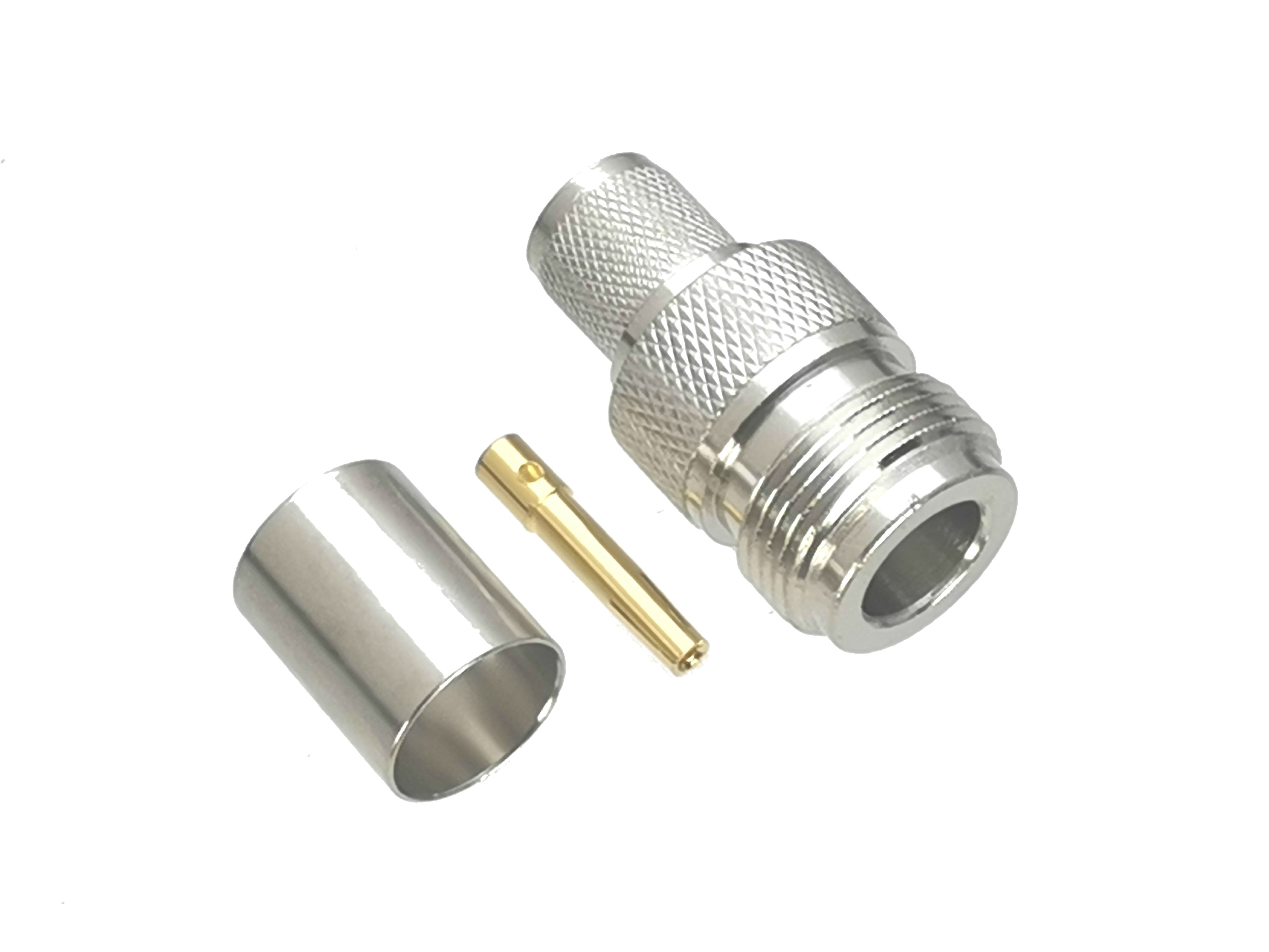 Conector N Hembra engarce RG8 LMR400, Cable adaptador RF Coaxial de , 1 ud.