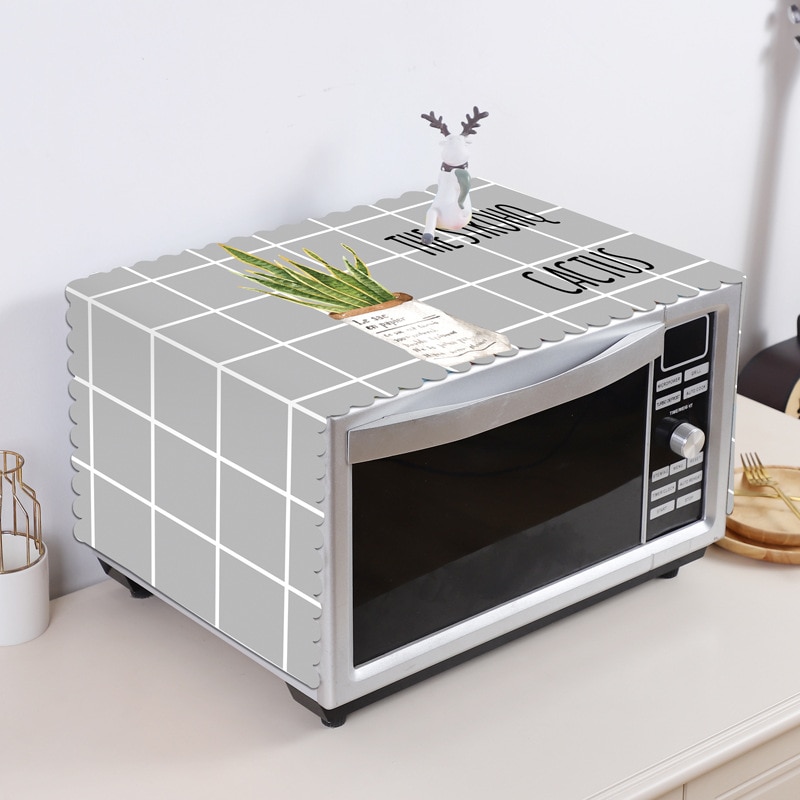 Kitchen Microwave Cover Simple Oven Refrigerator Hood Oil Dust Cover Kitchen Accessories Supplies Home Decoration