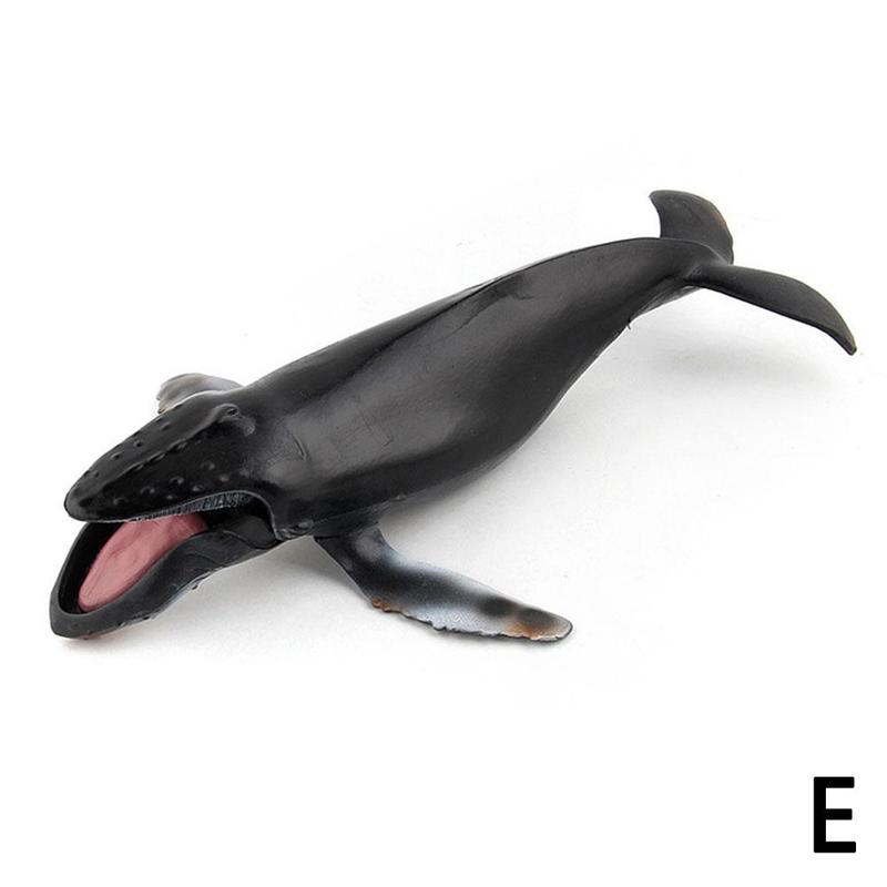 Simulation solide harz Wal modell ozean sealife tiere Modell bule Wal Hai spermien Wal schildkröte Einhorn Wal spielzeug für freundlicher: E