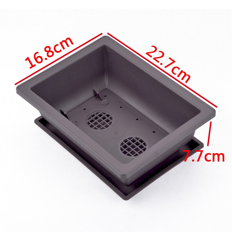 Pot de fleurs en plastique pour Imitation, balcon carré, bol à bonsaï pour pépinière et jardinière rectangulaires, Pots de fleurs à fond du plateau: M