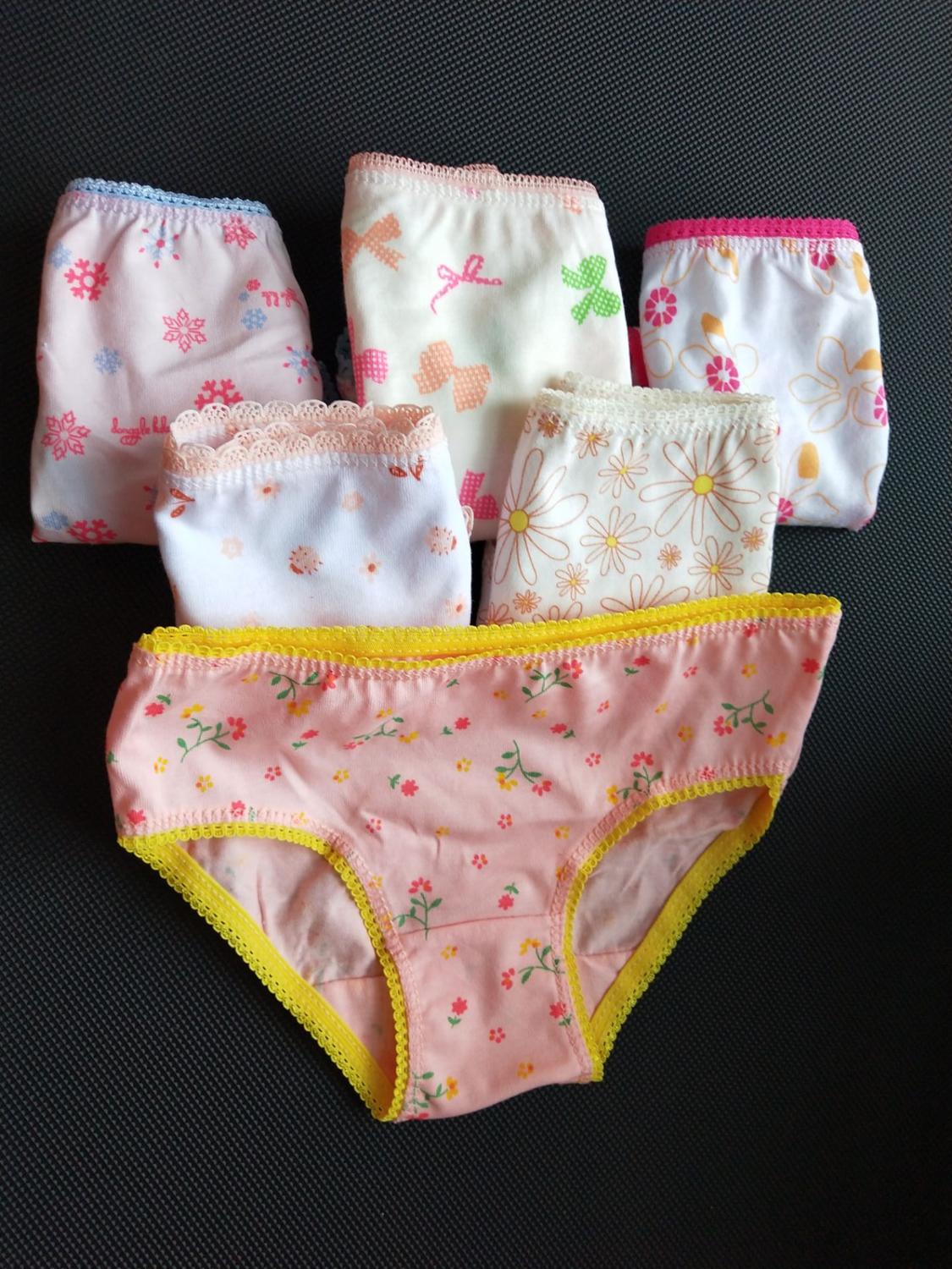 6/ stk teenagetrusser pigeundertøj bomuld børneundertøj piger blomstertrusser børn shorts 2-10 år
