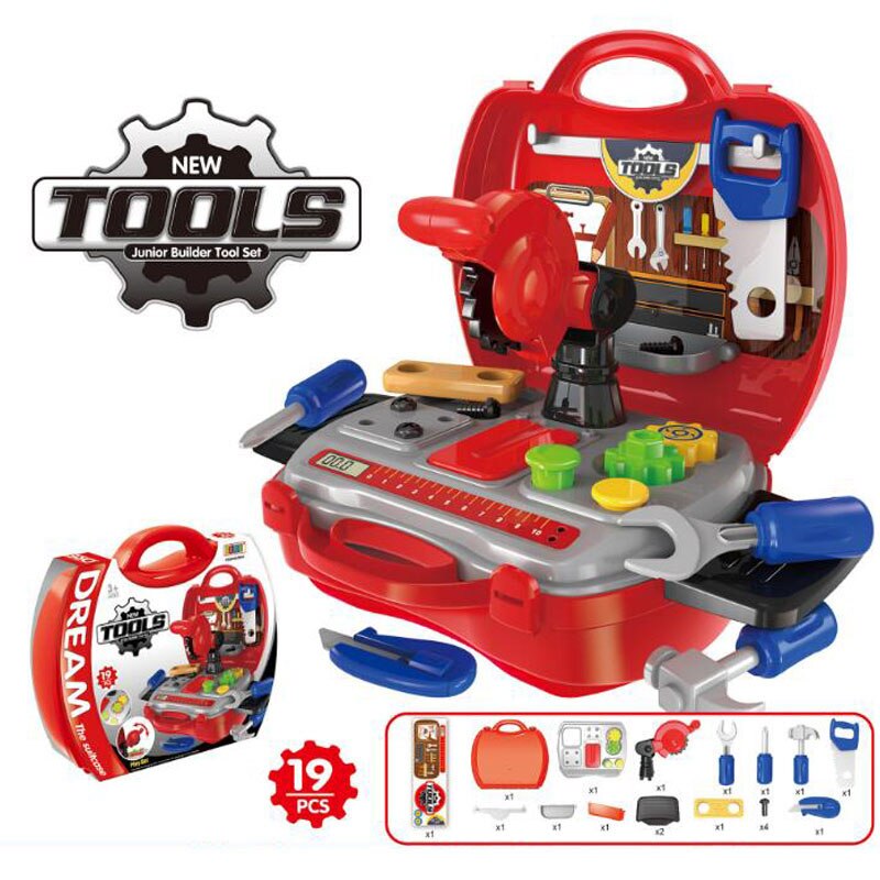 Pretend Spielen Kunststoff Werkzeug Kit Ärzte Pet Hund BBQ Lebensmittel Toolbox Kit Pädagogisches Simulation Spielzeug Für Kinder