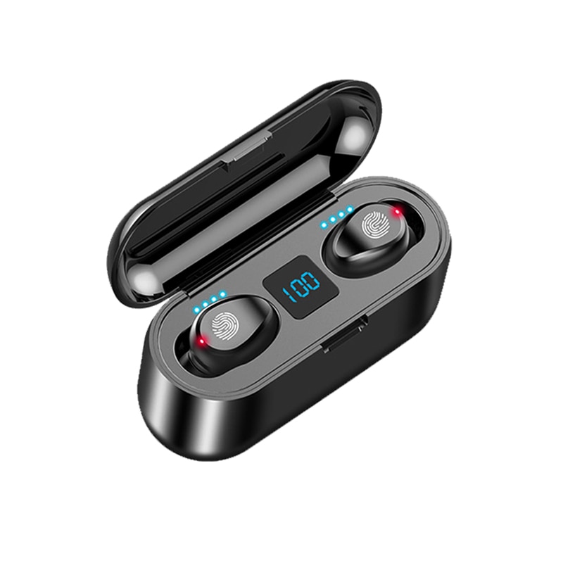 TWS 5.0 Caixa de Carga Esportes Fones de Ouvido Bluetooth Sem Fio com Fones De Ouvido fone de Ouvido fones de Ouvido com Microfone Duplo para IPhone /Android