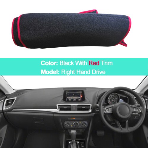 Car Inner Dashboard Cover Dash Mat Carpet Cushion Sun Shade For Mazda 3 Mazda3 M3 Axela BM LHD RHD: Yellow