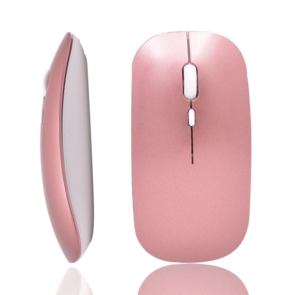 Obsługa myszy Bluetooth dla Samsung Apple iPad Huawei Lenovo Android Windows IOS Mac Macbook bezprzewodowa mysz do ładowania myszy: Rose Gold