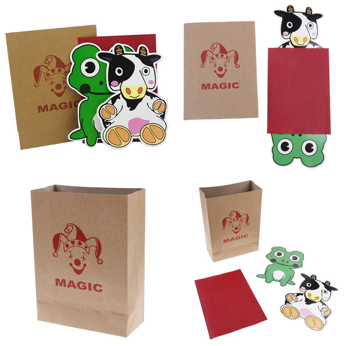 1 set goocheltrucs koeien kleine schattige kikker cartoon kinderen educatief dieren podium interactief magische rekwisieten leren