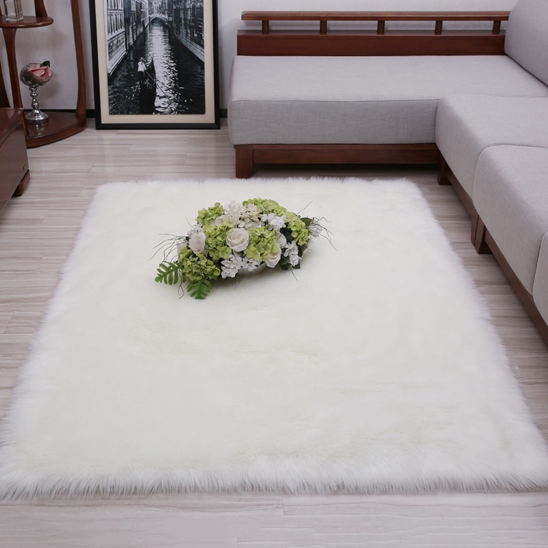 Tapis épais moelleux, pour salon, chambre d'enfant, tapis de sol et fenêtre, absorbant l'eau, pour chevet, tapis de sol anti-dérapant zones