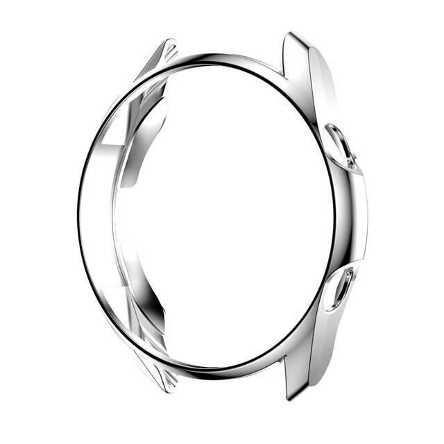 Fall für Samsung Galaxy Uhr 3 Strap 45mm/41mm TPU Überzogene Screen Protector Abdeckung Stoßstange Galaxy uhr 3 klar Fall schutz: Silver / 45mm