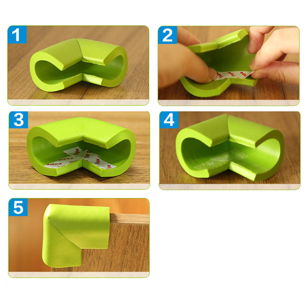 A forma di U tavolo scrivania Angolo Morbido Della Copertura Della Protezione di Sicurezza Del bambino Mobili guardia Bordo di Cura Del bambino di Sicurezza anti-collisione angolo per Interni