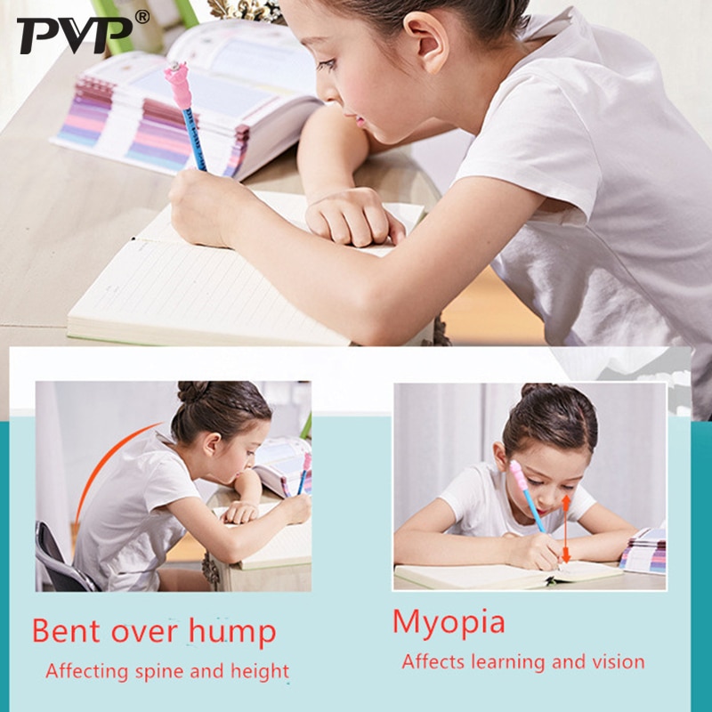 Zithoudingcorrector met siliconen kussen voor buikspieren, hoogteverstelling voor studenten, oogbescherming voor kinderen, houdingverstelling