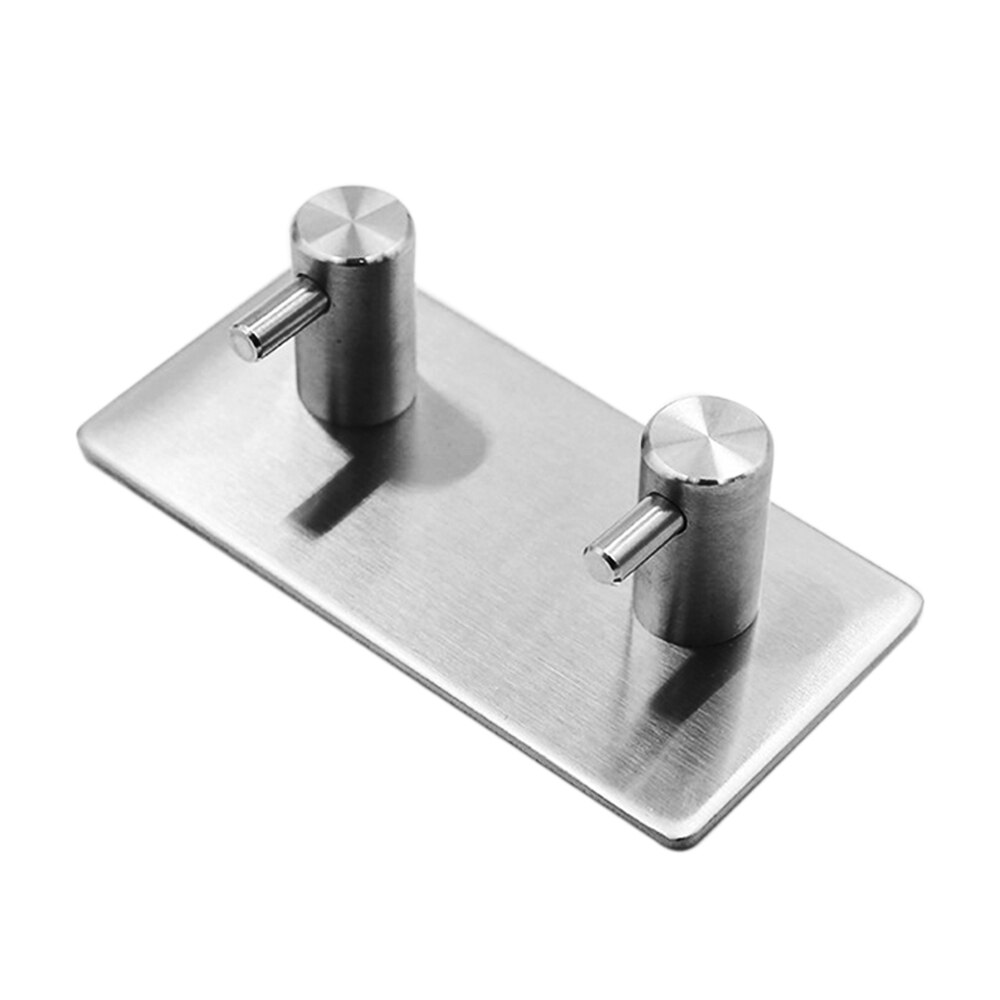 Zilver Gewaad Haak Muur Haak Handdoek Haak Voor Badkamer Rvs Kapstok Roestvrij Dubbele Haken Hanger Voor Keuken Hardware