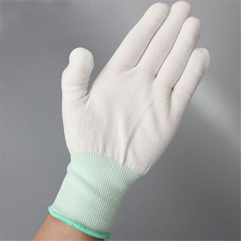 5 paar Antistatik-handschuhe Anti Statische ESD Elektronische Arbeits Handschuhe Pu Beschichtet Palm Beschichtete Finger PC Gleitschutz Für Finger Schutz