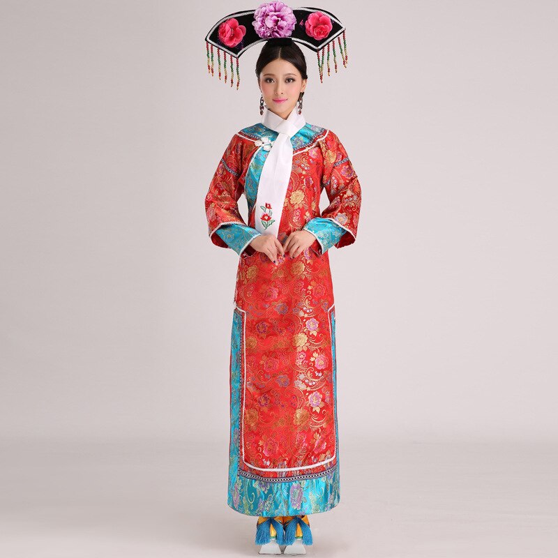 Disfraz de princesa china con tocado, 5 colores, antiguo,