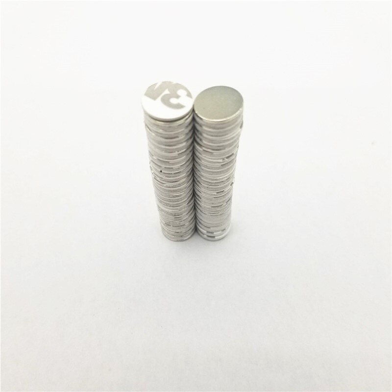 10-100 Stuks Neodymium Magneet 10X2 Met 3M Lijm Zeldzame Aarde Kleine Sterke Ronde Permanente 10*2Mm Ndfeb Nickle Magnetische 10x2mm