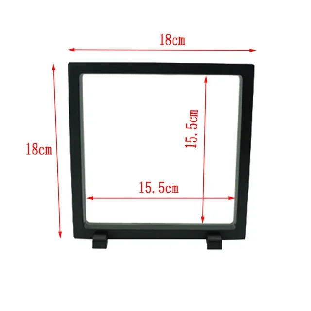3D Floating Picture Frame Shadow Box Jewelry Display Stand Ring Pendant Holder Protect Jewellery Stone Presentation Case
