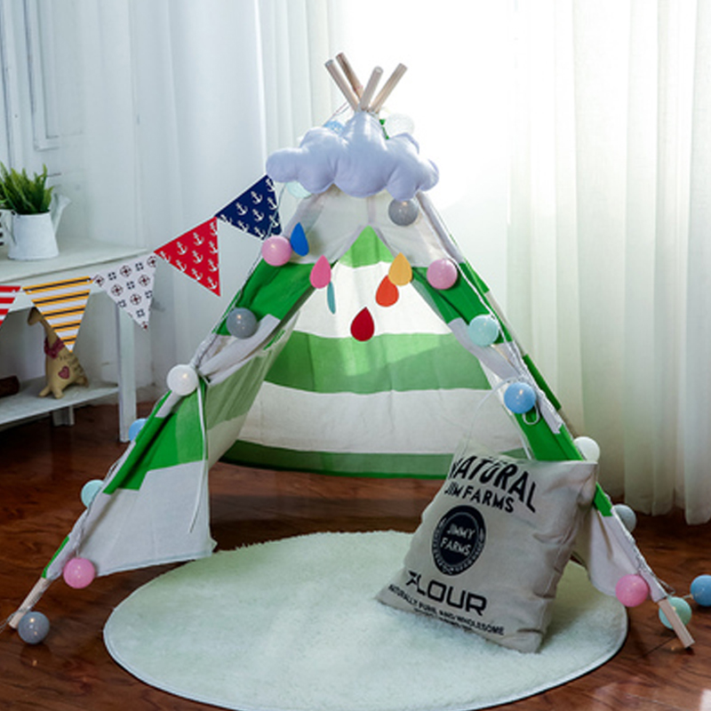 Kinderen Tent Indian Indoor Speelhuis Prinses Baby Photo Props Wigwam Voor Kinderen Speelgoed Teepee Thuis Tipi
