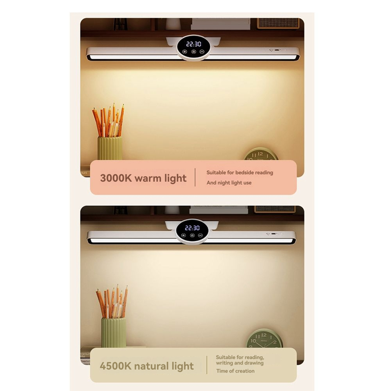 Schreibtischlampe mit magnetverschluss, LED-tischleuchte, usb-wiederaufladbar, stufenlos dimmbar, schrank-/kleiderschrank-nachtlicht (abkw)
