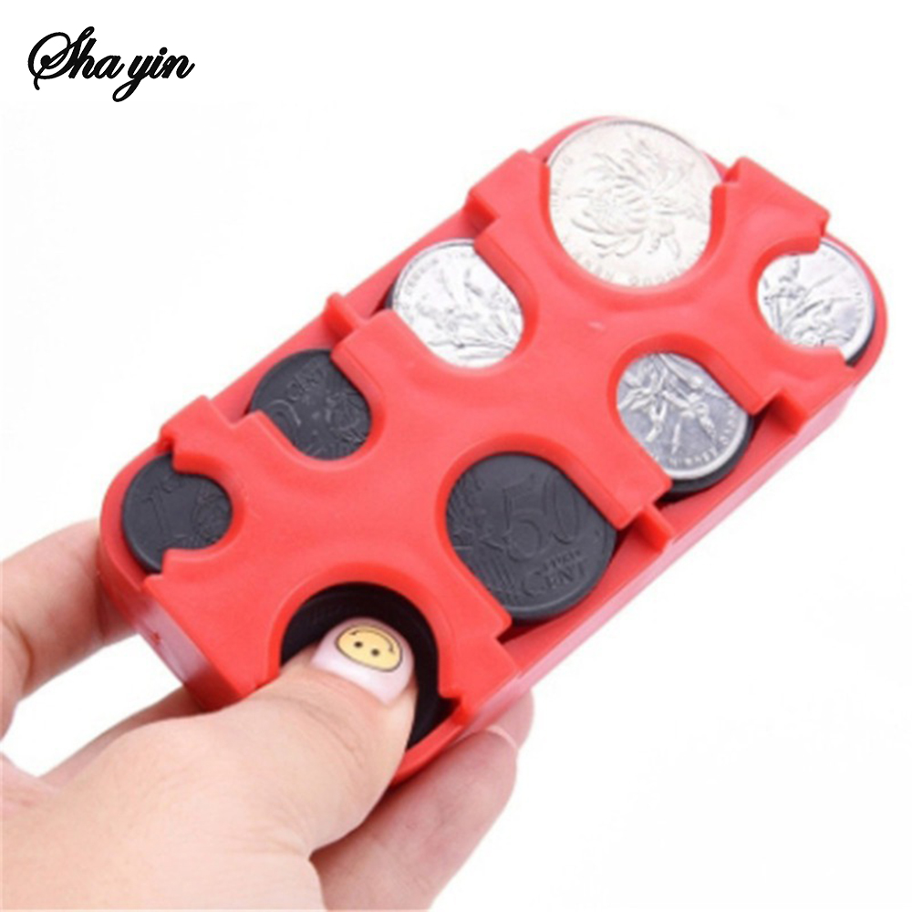 Kreative Münzbox, Euro 8-Münzboxen, Münzspender, Aufbewahrungsbox zum Wechseln, Münzsparbox, Münz-Organizer