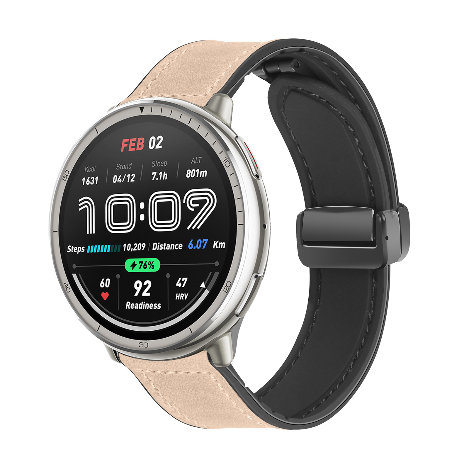 Leather Silicone Strap for Amazfit Active 2 Band Wristband Replacement Bracelet 20mm Soft Leather Silicone Strap Accessories: blue powder