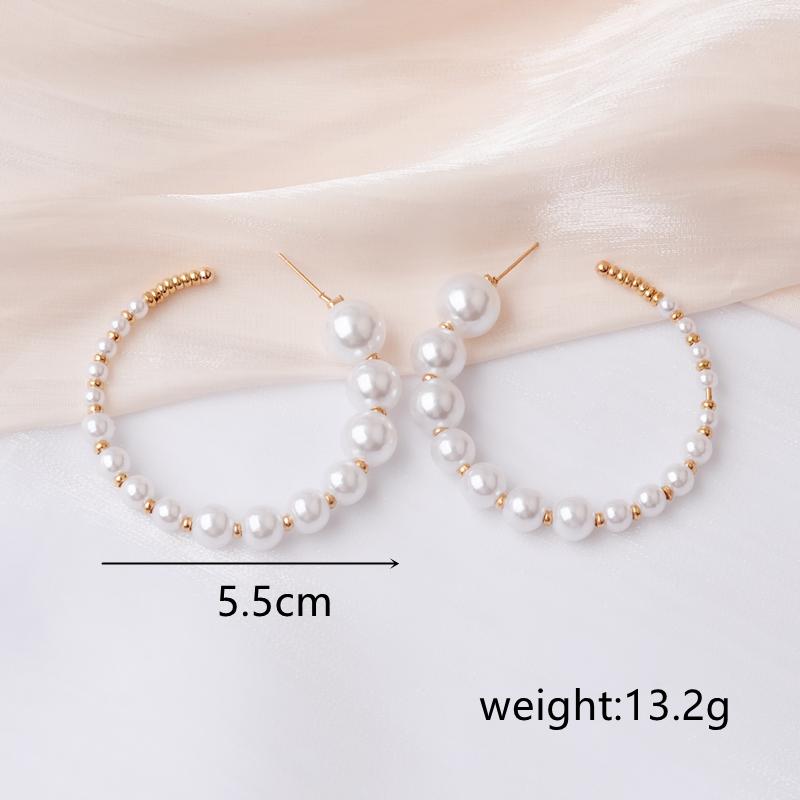Boucle d'oreille coréenne avec pendentif en Imitation de perles pour femmes, tendance, cœur rond, fleur, nœud papillon, goutte d'eau, accessoires de bijoux élégants: Rouge rouille