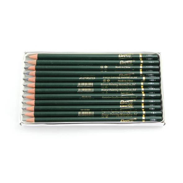 12pcs/Set Sketch Drawing Art Pencil 2H H HB B 2B 3B 4B 5B 6B 8B 10B 12B School Office Stationery