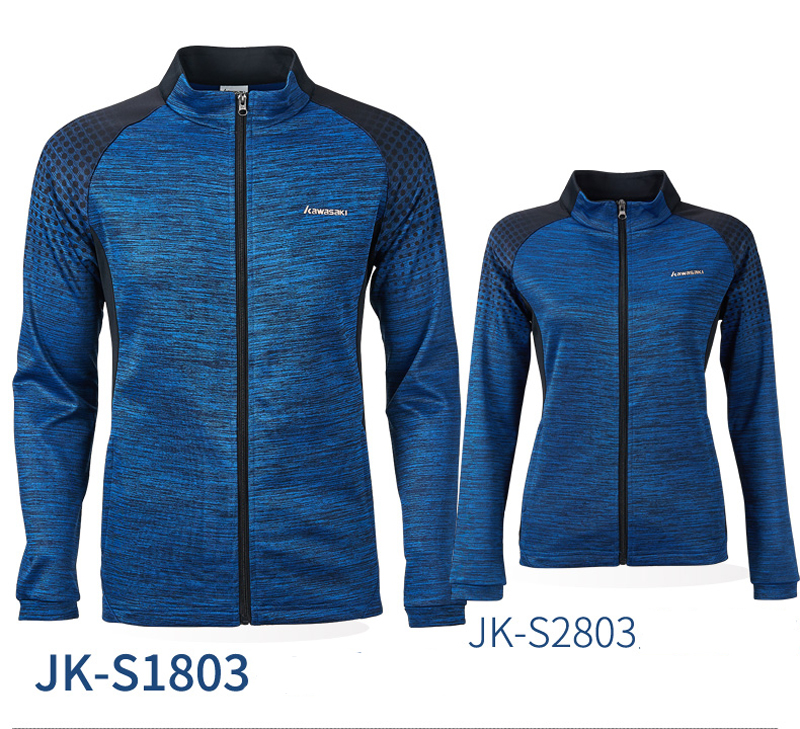 Kawasaki Autumn Men Sports Jackets Breathable Comfort Fitness Badminton Tennis Jackets Couple Models With Zipper JK-S1803