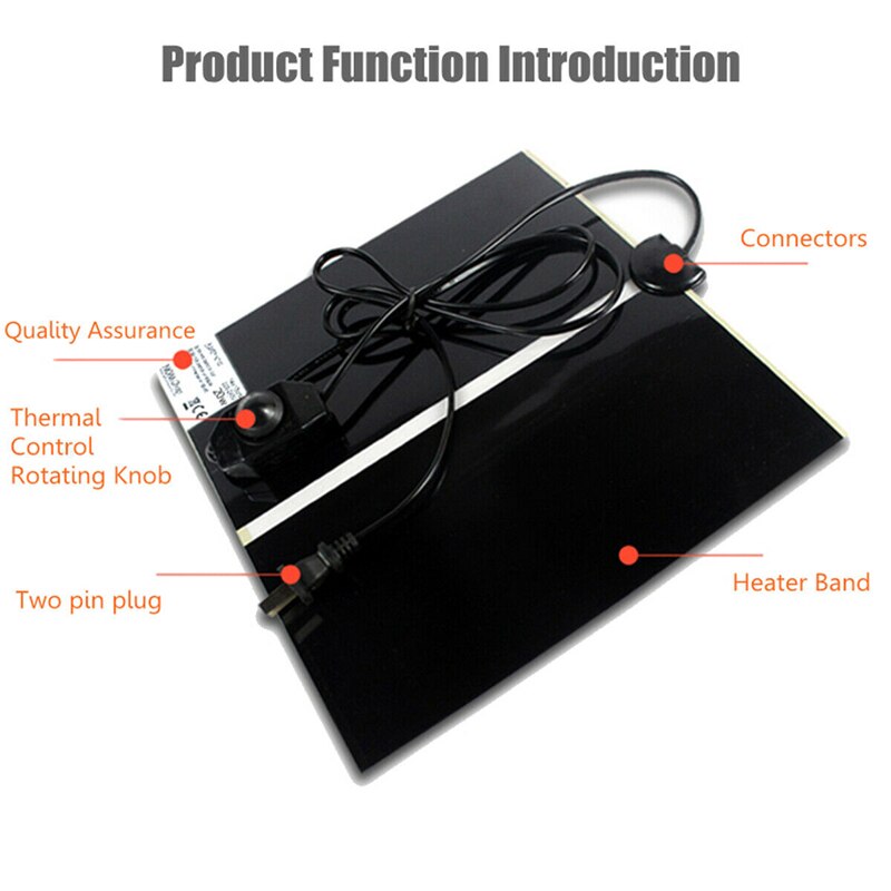5-45W Adjustable Reptiles Heat Mat Climbing Pet Warm Heating Pads Temperature Controller Mats Reptiles Supplies EU Plug
